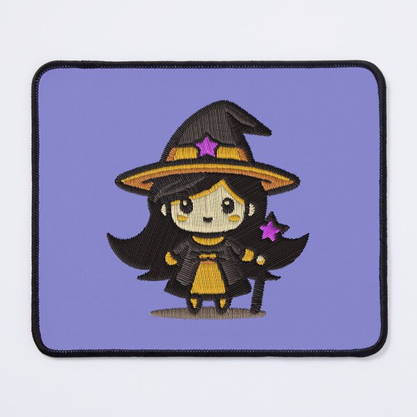 Item preview, Kawaii Witch Girl Stars Halloween Embroidery Patch Sticker designed and sold by · GAMING SOUL ·.