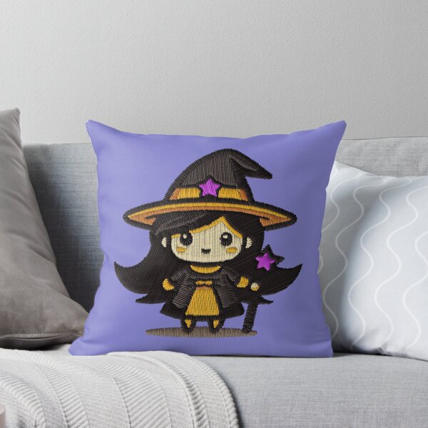 Item preview, Kawaii Witch Girl Stars Halloween Embroidery Patch Sticker designed and sold by · GAMING SOUL ·.