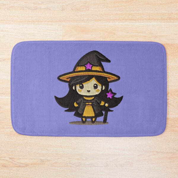 Item preview, Kawaii Witch Girl Stars Halloween Embroidery Patch Sticker designed and sold by · GAMING SOUL ·.