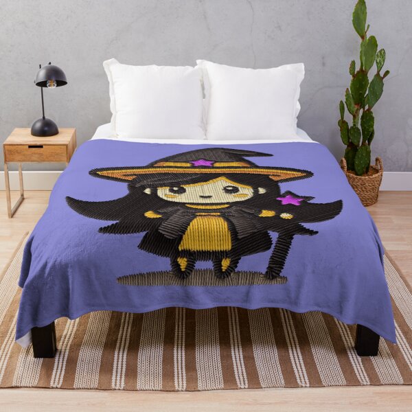 Item preview, Kawaii Witch Girl Stars Halloween Embroidery Patch Sticker designed and sold by · GAMING SOUL ·.