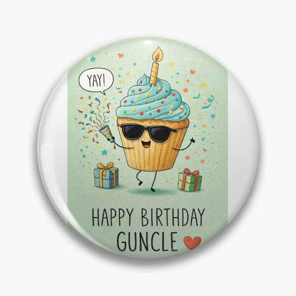 Item preview, Happy Birthday Guncle Cupcake Celebration with Confetti and Party Humor designed and sold by Aryabek.