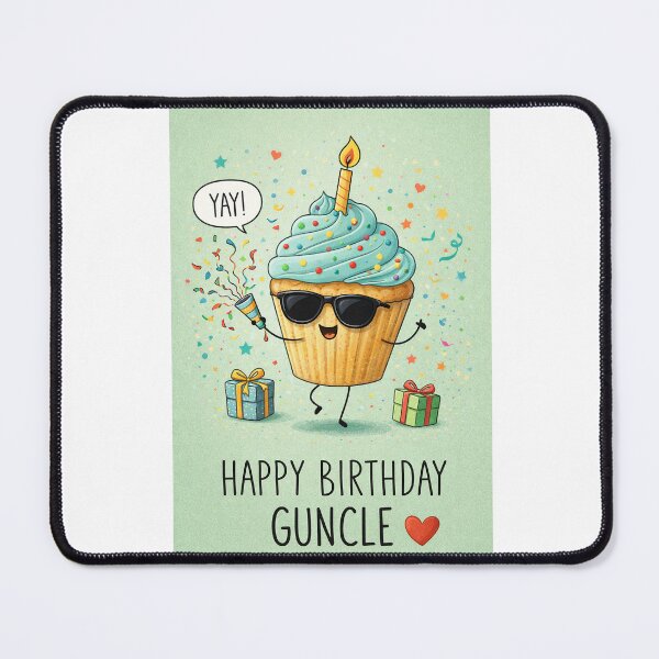 Item preview, Happy Birthday Guncle Cupcake Celebration with Confetti and Party Humor designed and sold by Aryabek.