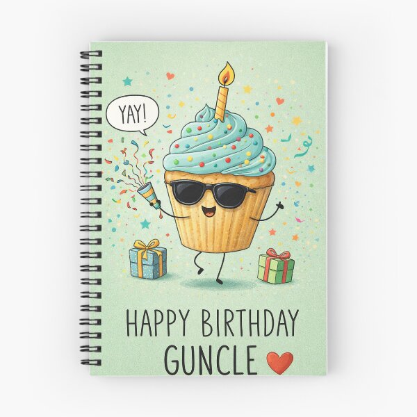 Item preview, Happy Birthday Guncle Cupcake Celebration with Confetti and Party Humor designed and sold by Aryabek.