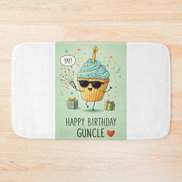 Item preview, Happy Birthday Guncle Cupcake Celebration with Confetti and Party Humor designed and sold by Aryabek.