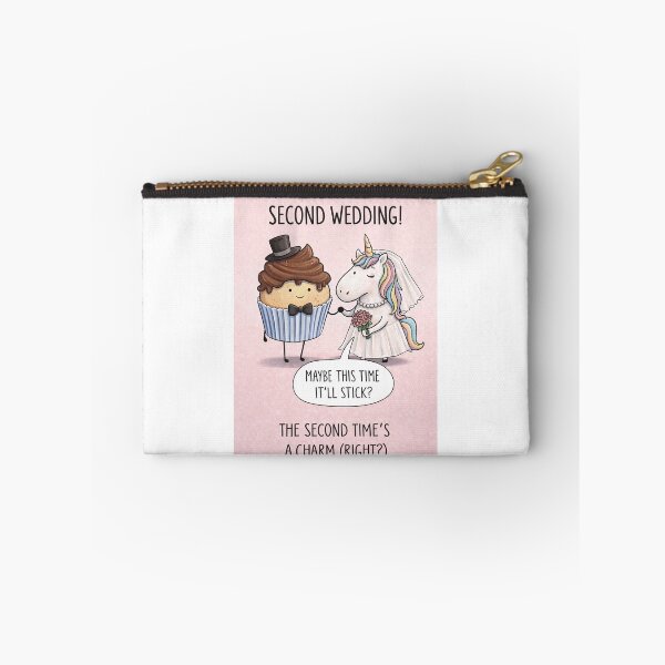 Item preview, Second Wedding Congratulations with Unicorn Bride and Cupcake Groom designed and sold by Aryabek.