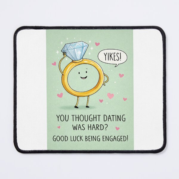 Item preview, Funny Engagement Congratulations with Diamond Ring and Dating Humor designed and sold by Aryabek.