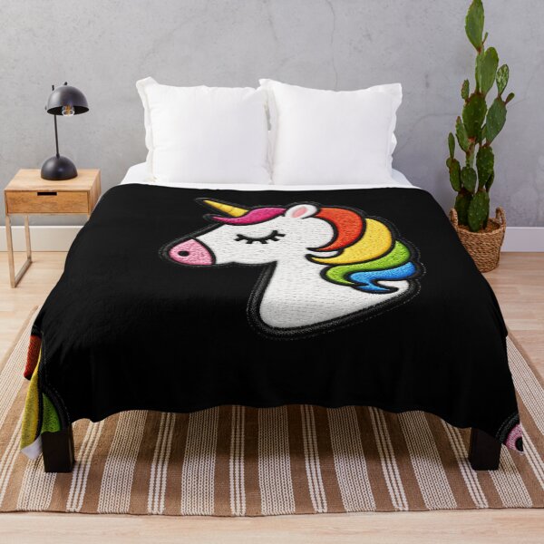 Item preview, Kawaii Unicorn Rainbow Embroidery Patch Illustration designed and sold by ColorSplash123.
