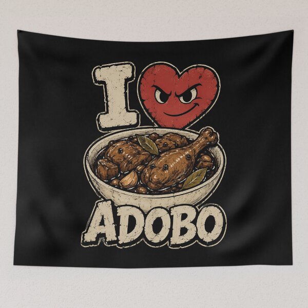 Item preview, I Love Adobo with a Cheeky Heart Design designed and sold by rafaeltto.
