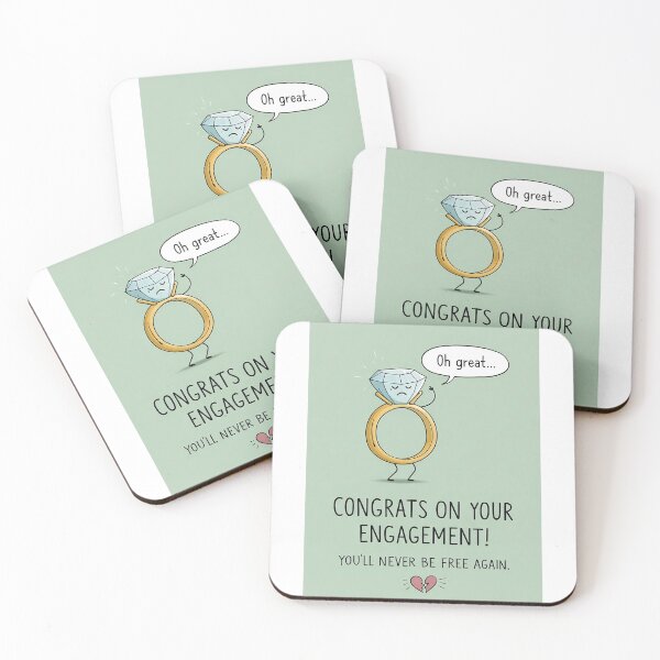 Item preview, Congrats on Your Engagement with Sarcastic Diamond Ring Humor designed and sold by Aryabek.