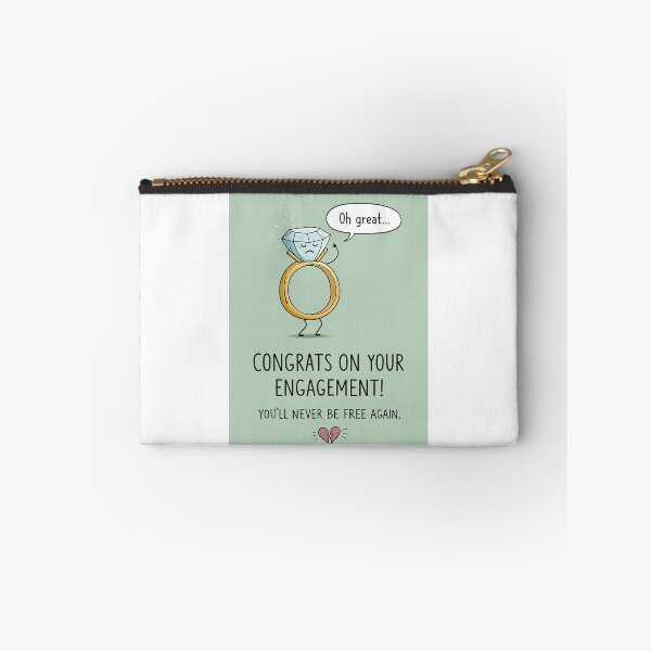Item preview, Congrats on Your Engagement with Sarcastic Diamond Ring Humor designed and sold by Aryabek.