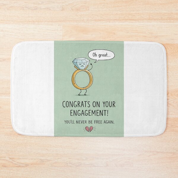 Item preview, Congrats on Your Engagement with Sarcastic Diamond Ring Humor designed and sold by Aryabek.