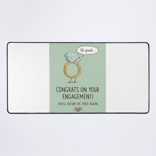 Item preview, Congrats on Your Engagement with Sarcastic Diamond Ring Humor designed and sold by Aryabek.