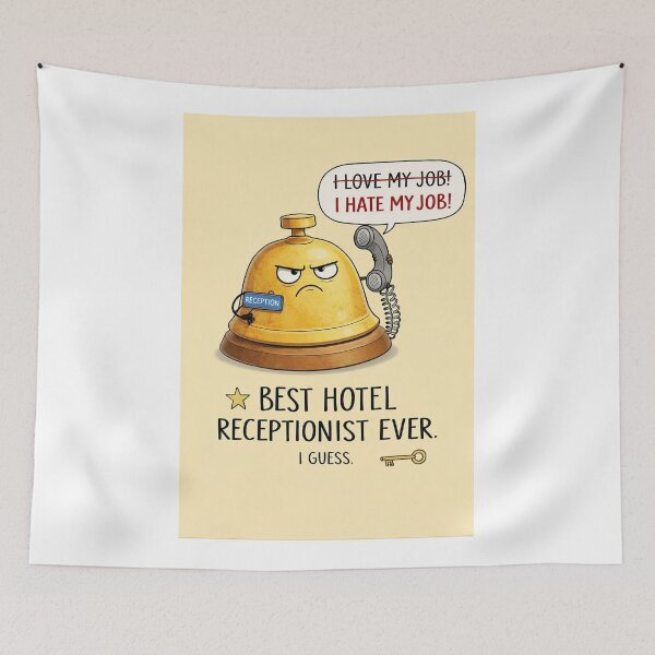 Item preview, Best Hotel Receptionist Ever with I Hate My Job Workplace Humor designed and sold by Aryabek.