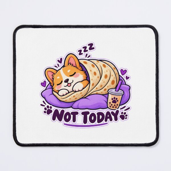 Item preview, Not Today Corgi Burrito Cute Funny Dog designed and sold by JPCuteDesign.
