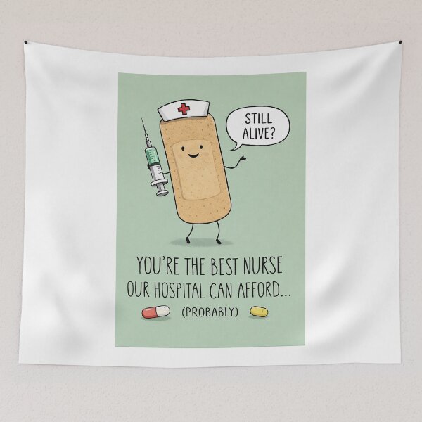 Item preview, Best Nurse Our Hospital Can Afford with Syringe Medical Humor designed and sold by Aryabek.
