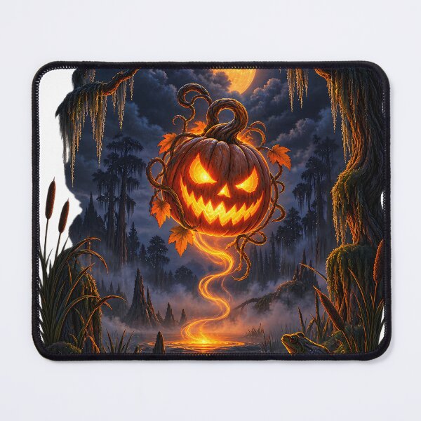 Item preview, Floating Jack O Lantern Swamp Shirt | Dramatic Halloween Poster Art | Spooky Season Gift | Halloween Tee designed and sold by Gremlin Hours.