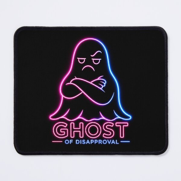 Item preview, Ghost of Disapproval – Neon Grumpy Ghost designed and sold by Abidel.