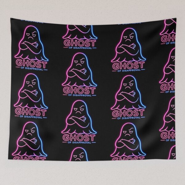 Item preview, Ghost of Disapproval – Neon Grumpy Ghost designed and sold by Abidel.