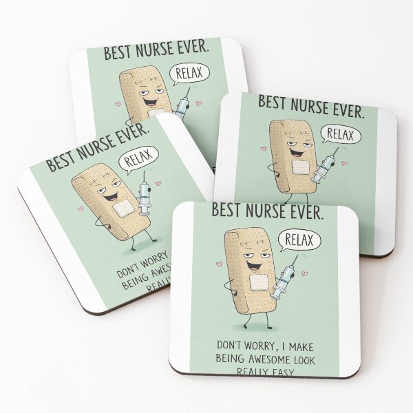 Item preview, Best Nurse Ever with Bandage Character and Syringe Humor designed and sold by Aryabek.
