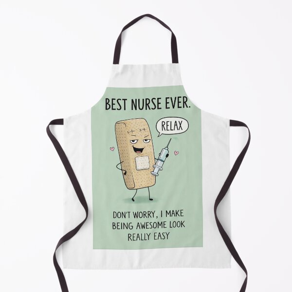 Item preview, Best Nurse Ever with Bandage Character and Syringe Humor designed and sold by Aryabek.
