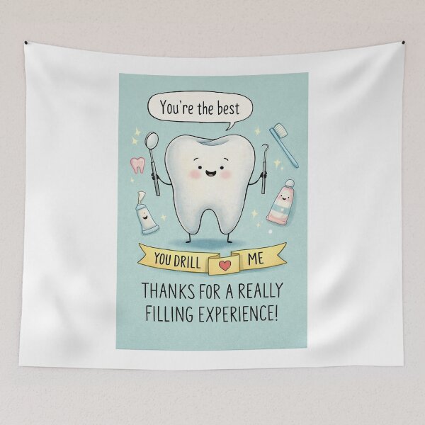 Item preview, Best Dentist Thank You with Tooth Character and Filling Experience Humor designed and sold by Aryabek.