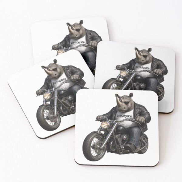 Item preview, Biker Rhino Gift designed and sold by Wenvilgrace.