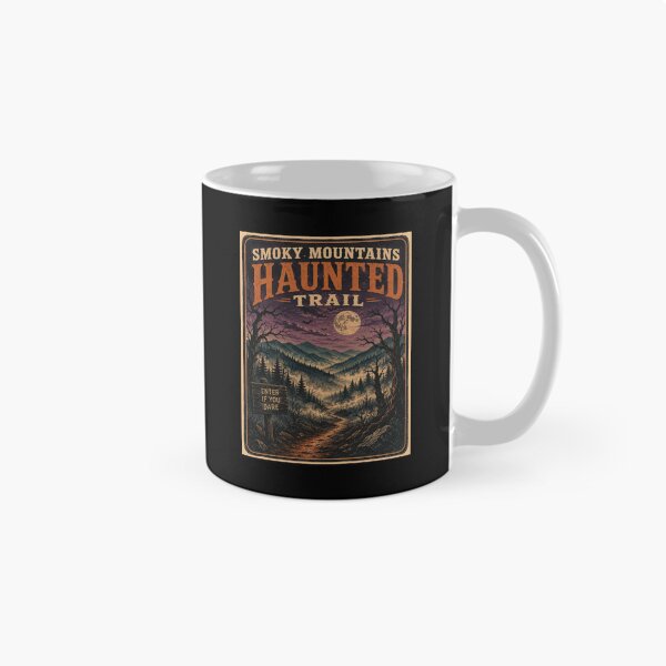 Item preview, Smoky Mountains Haunted Trail Vintage Halloween Travel Poster designed and sold by Globalcitytees.