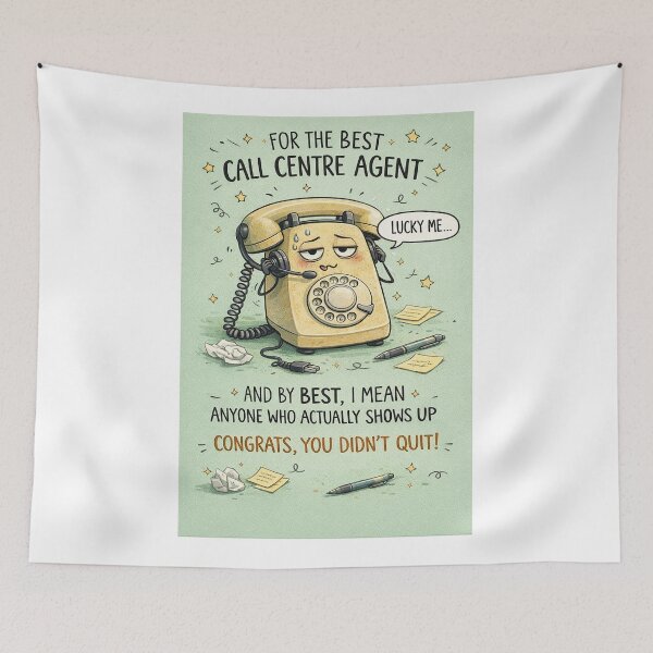 Item preview, Best Call Centre Agent Who Actually Shows Up and Never Quit designed and sold by Aryabek.