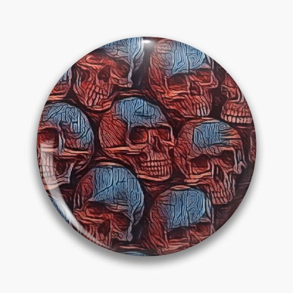 Item preview, Red Skulls Blue Gothic designed and sold by Le Chantier.