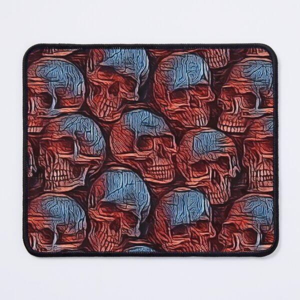 Item preview, Red Skulls Blue Gothic designed and sold by Le Chantier.