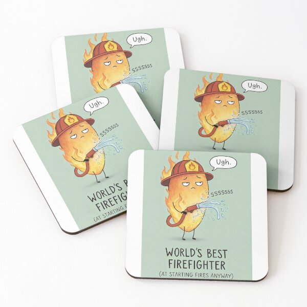 Item preview, World's Best Firefighter at Starting Fires with Hose Mishap Humor designed and sold by Aryabek.
