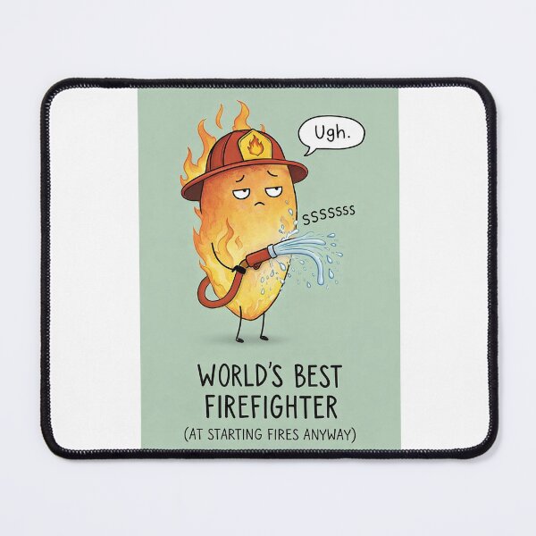 Item preview, World's Best Firefighter at Starting Fires with Hose Mishap Humor designed and sold by Aryabek.