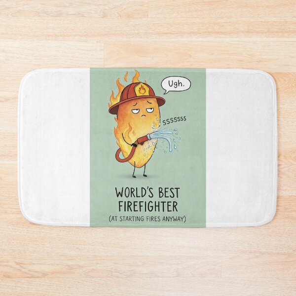 Item preview, World's Best Firefighter at Starting Fires with Hose Mishap Humor designed and sold by Aryabek.