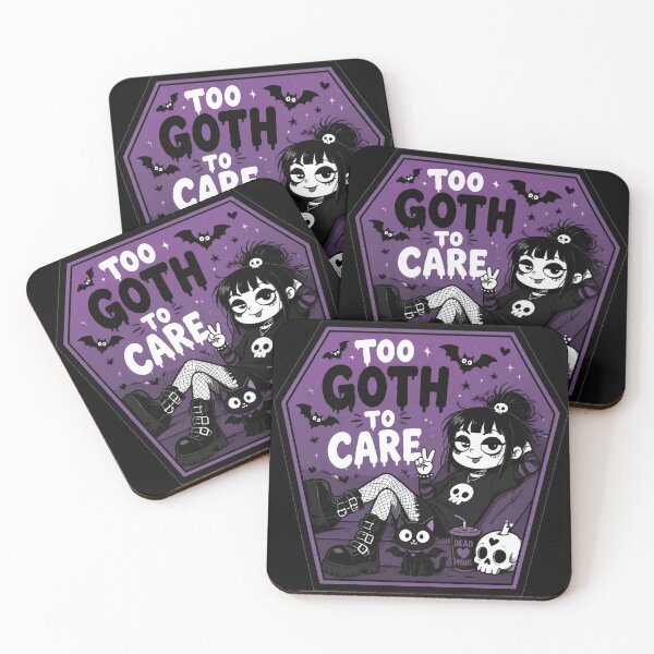 Item preview, too goth to care designed and sold by Talpha.