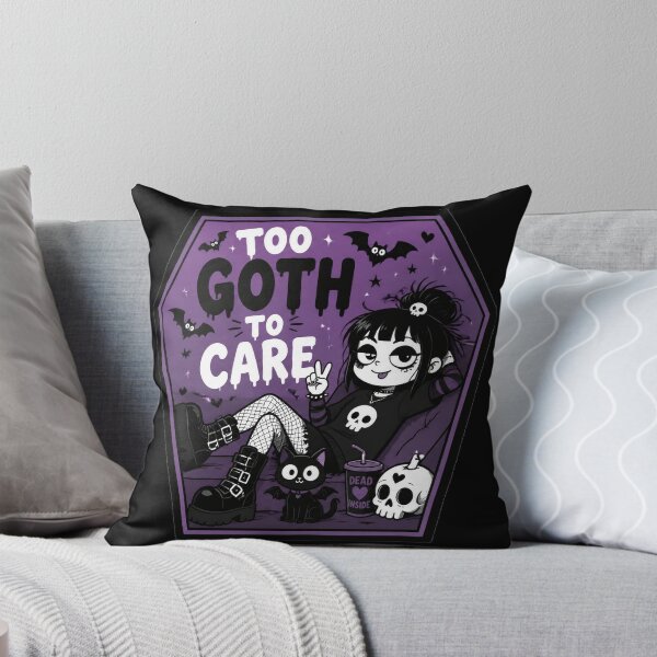 Item preview, too goth to care designed and sold by Talpha.