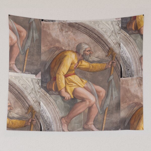 Item preview, Bearded Elder in Yellow Robe Fresco designed and sold by artofuniverse.