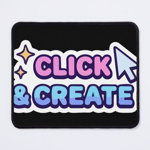 Item preview, CLICK & CREATE Cute Y2K Bubble Letter Logo designed and sold by All Year Summer Co..