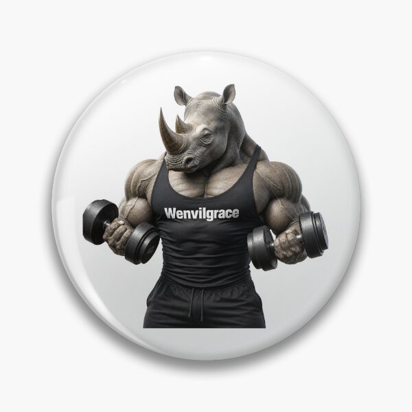 Artikelvorschau, Bodybuilder Rhino Geschenk entworfen und verkauft von Wenvilgrace.