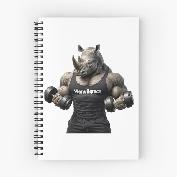 Artikelvorschau, Bodybuilder Rhino Geschenk entworfen und verkauft von Wenvilgrace.