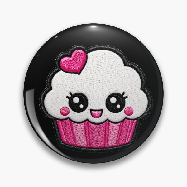 Item preview, Kawaii Cupcake Embroidery Patch Illustration designed and sold by ColorSplash123.