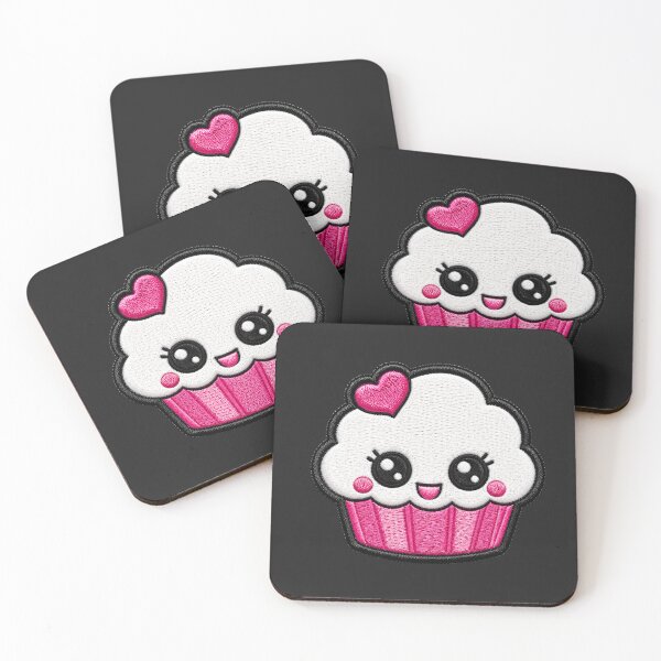 Item preview, Kawaii Cupcake Embroidery Patch Illustration designed and sold by ColorSplash123.