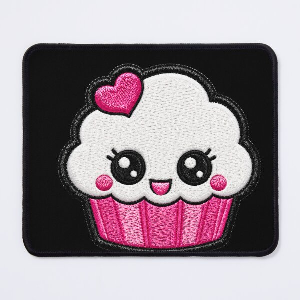 Item preview, Kawaii Cupcake Embroidery Patch Illustration designed and sold by ColorSplash123.