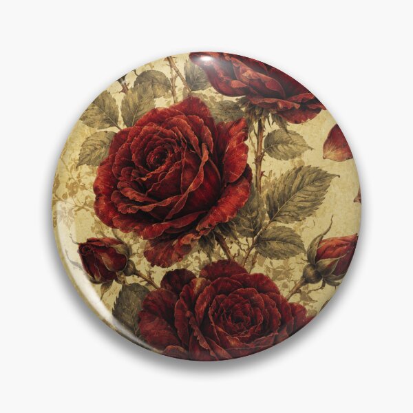 Item preview, Vintage Red Rose Bouquet – Victorian Botanical Parchment Art Print – Romantic Wall Decor designed and sold by @SHINTOSARTSTORE.