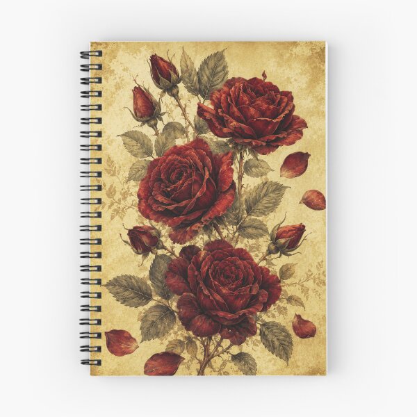 Item preview, Vintage Red Rose Bouquet – Victorian Botanical Parchment Art Print – Romantic Wall Decor designed and sold by @SHINTOSARTSTORE.