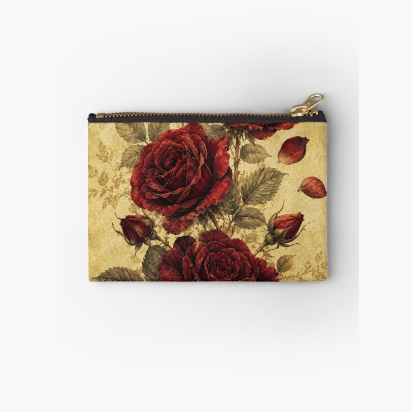 Item preview, Vintage Red Rose Bouquet – Victorian Botanical Parchment Art Print – Romantic Wall Decor designed and sold by @SHINTOSARTSTORE.
