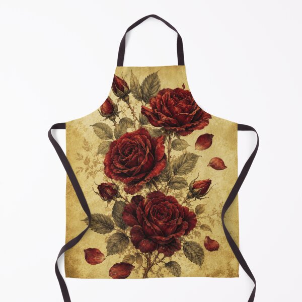 Item preview, Vintage Red Rose Bouquet – Victorian Botanical Parchment Art Print – Romantic Wall Decor designed and sold by @SHINTOSARTSTORE.