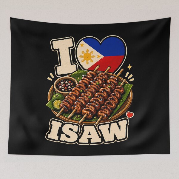 Item preview, I love isaw Filipino street food design designed and sold by rafaeltto.