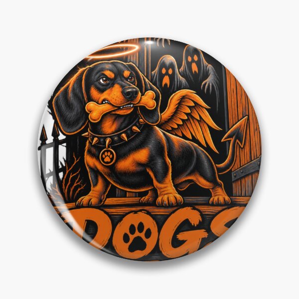 Item preview, Dogs Before Ghosts Dachshund Halloween Funny Dachshund Angel Devil Dog designed and sold by KnrNazimTHRE4DS.