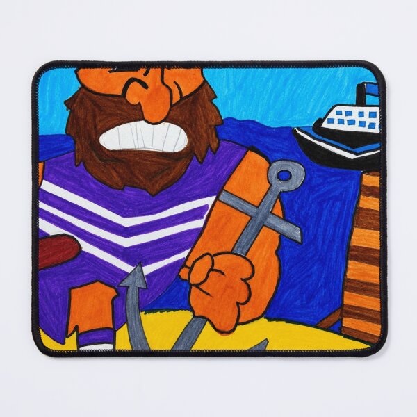 Item preview, Fremantle Dockers AFL Docker Man Drawing designed and sold by Luke Foran Sports Art.