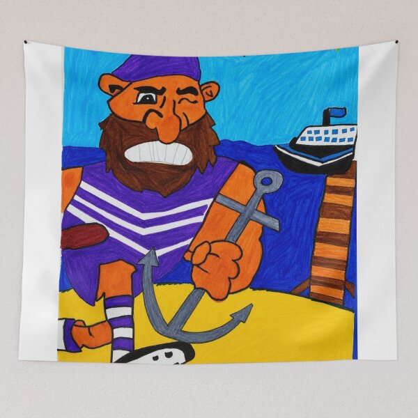 Item preview, Fremantle Dockers AFL Docker Man Drawing designed and sold by Luke Foran Sports Art.